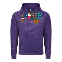 Cloud Purple love texas serape cowhide cactus and sunflowers Vintage Hoodie - Artiststas