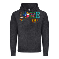 Vintage Black love texas serape cowhide cactus and sunflowers Vintage Hoodie - Artiststas