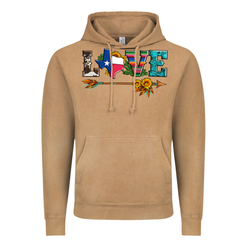 Love Texas Serape Cowhide Cactus And Sunflowers Vintage Hoodie by Artiststas | Teevron