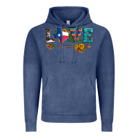 Vintage Denim love texas serape cowhide cactus and sunflowers Vintage Hoodie - Artiststas