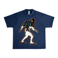 Navy bigfoot wood layered christmas Urban Heavy Tee - DesigneFamous