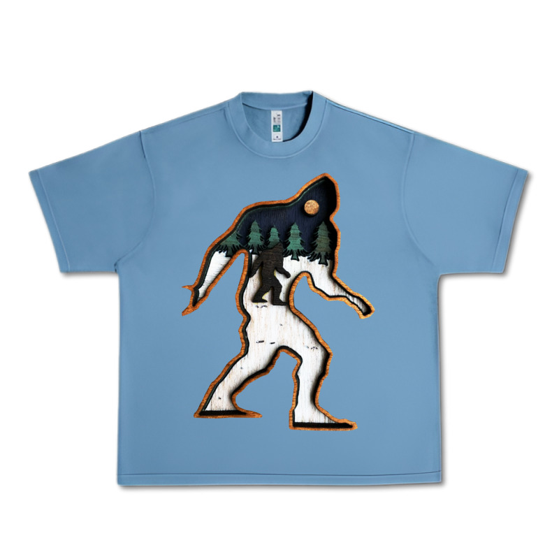 Bigfoot Wood Layered Christmas Urban Heavy Tee by DesigneFamous | Teevron