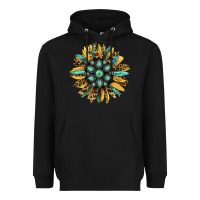 Black Gemstone Sunflower Heavyweight Hoodie - RanaPortraitStore