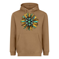 Toasted Coconut Gemstone Sunflower Heavyweight Hoodie - RanaPortraitStore