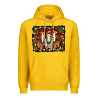 Lemon Christmas horses Premium Hoodie - RanaPortraitStore