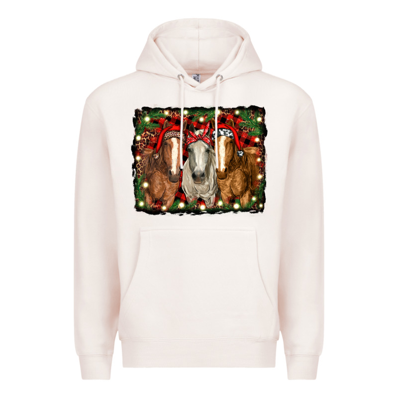 Christmas Horses Premium Hoodie by RanaPortraitStore | Teevron