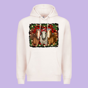 Christmas Horses Premium Hoodie Designed By Ranaportraitstore