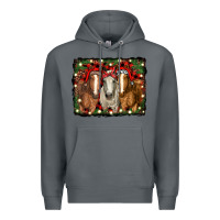 Rock Christmas horses Premium Hoodie - RanaPortraitStore