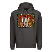Smoke Christmas horses Premium Hoodie - RanaPortraitStore