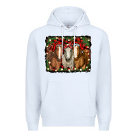 White Christmas horses Premium Hoodie - RanaPortraitStore