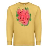 Antique Gold watermelon glitter watercolor brushstrokes patch Premium Sweatshirt - RanaPortraitStore