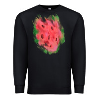 Black watermelon glitter watercolor brushstrokes patch Premium Sweatshirt - RanaPortraitStore