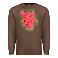 Chestnut watermelon glitter watercolor brushstrokes patch Premium Sweatshirt - RanaPortraitStore