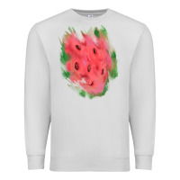 Dove Grey watermelon glitter watercolor brushstrokes patch Premium Sweatshirt - RanaPortraitStore