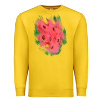 Lemon watermelon glitter watercolor brushstrokes patch Premium Sweatshirt - RanaPortraitStore