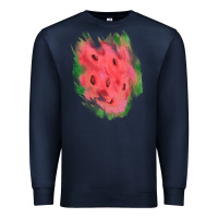 Navy watermelon glitter watercolor brushstrokes patch Premium Sweatshirt - RanaPortraitStore