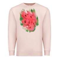 Pale Pink watermelon glitter watercolor brushstrokes patch Premium Sweatshirt - RanaPortraitStore