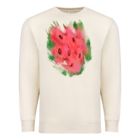 Sandshell watermelon glitter watercolor brushstrokes patch Premium Sweatshirt - RanaPortraitStore