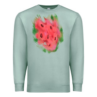 Seafoam watermelon glitter watercolor brushstrokes patch Premium Sweatshirt - RanaPortraitStore