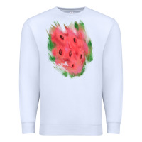 White watermelon glitter watercolor brushstrokes patch Premium Sweatshirt - RanaPortraitStore