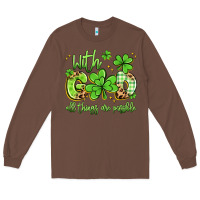 Chestnut with god all things are possible Long Sleeve Tee - Artiststas