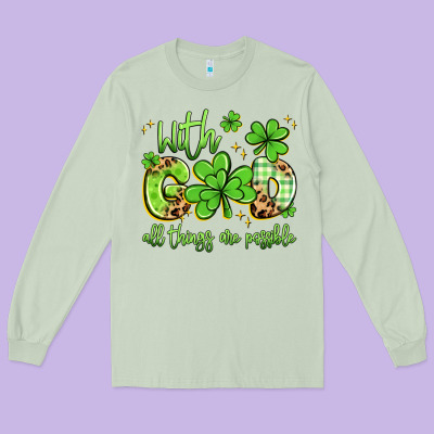 With God All Things Are Possible Long Sleeve Tee Designed By Artiststas