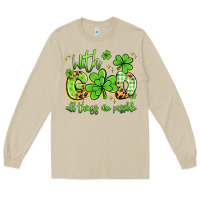 Mushroom with god all things are possible Long Sleeve Tee - Artiststas