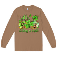 Toasted Coconut with god all things are possible Long Sleeve Tee - Artiststas