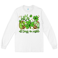 White with god all things are possible Long Sleeve Tee - Artiststas