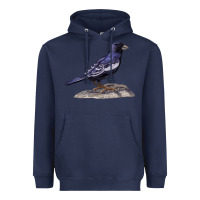 Navy Lark Bunting Colorado State Bird Heavyweight Hoodie - RanaPortraitStore