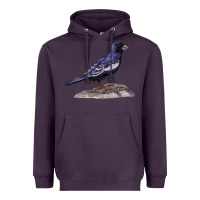 Plum Lark Bunting Colorado State Bird Heavyweight Hoodie - RanaPortraitStore