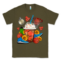 Army Green Basketball Frappe Coffee Classic Tee - FaDigitalArtStudio