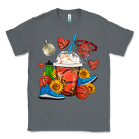 Charcoal Heather Basketball Frappe Coffee Classic Tee - FaDigitalArtStudio