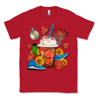 Red Basketball Frappe Coffee Classic Tee - FaDigitalArtStudio