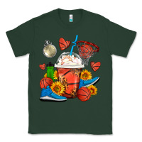 Sports Green Basketball Frappe Coffee Classic Tee - FaDigitalArtStudio