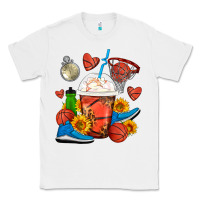 White Basketball Frappe Coffee Classic Tee - FaDigitalArtStudio