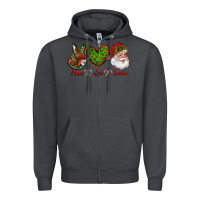 Smoke peace love santa Zipper Hoodie - RanaPortraitStore