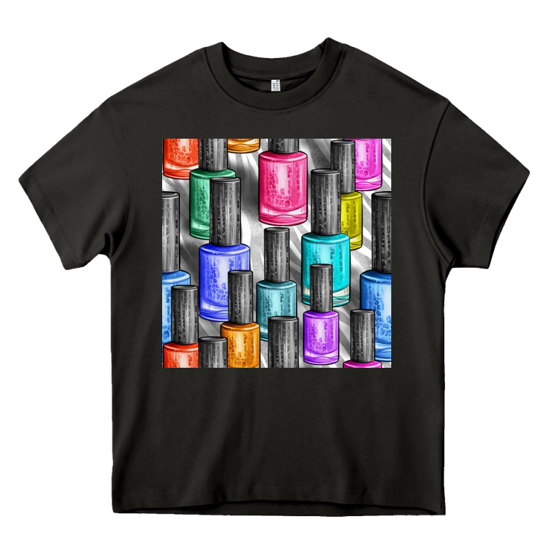 Colorful Nail Polish Seamless Pattern Bbs Heavy Core Tee by BundleAndBundleShop | Teevron