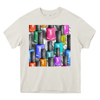 Cream colorful nail polish seamless pattern bbs Heavy Core Tee - BundleAndBundleShop