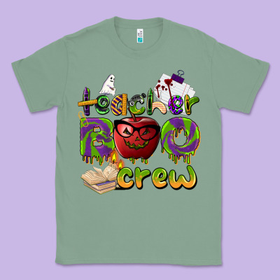 Teacher Boo Crew Classic Tee Designed By Barkaloodesign