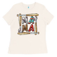 Bone baseball mama Ladies Tee - CowhideDigitalArt
