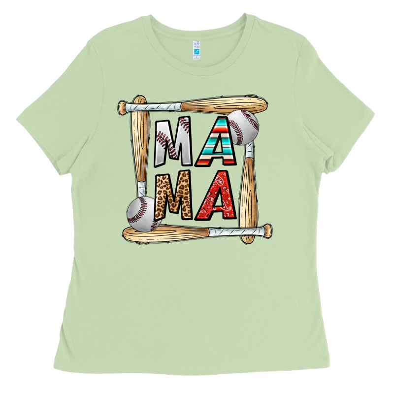 Baseball Mama Ladies Tee by CowhideDigitalArt | Teevron