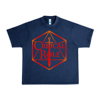 Navy critical role Urban Heavy Tee - DesigneFamous