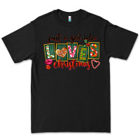 Black Just A Girl Who Loves Christmas Premium Tee - FaDigitalArtStudio