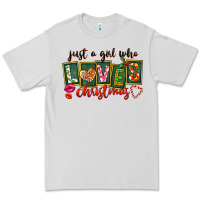 Dove Grey Just A Girl Who Loves Christmas Premium Tee - FaDigitalArtStudio