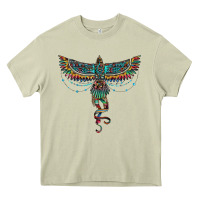 Mossy aztec serape thunderbird Heavy Core Tee - RanaPortraitStore