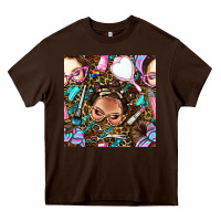 Hairdresser Messy Bun Hand Mirror And Scissors With Leopard And Tiger  Heavy Core Tee | Teevron