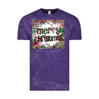 Cloud Purple merry Christmas Vintage Tee - CowhideDigitalArt