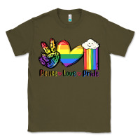 Army Green Peace love Pride Classic Tee - FaDigitalArtStudio