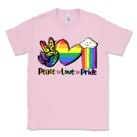 Bubblegum Pink Peace love Pride Classic Tee - FaDigitalArtStudio